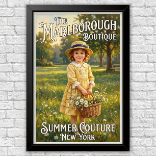 1920s Vintage Children’s Fashion Advertising Poster