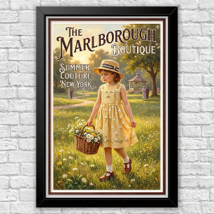 1920s Vintage Children’s Fashion Advertising Poster