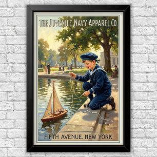 1920s Vintage Children’s Fashion Advertising Poster
