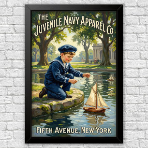 1920s Vintage Children’s Fashion Advertising Poster