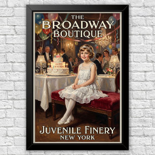 1920s Vintage Children’s Fashion Advertising Poster