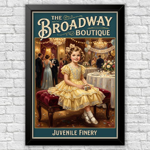 1920s Vintage Children’s Fashion Advertising Poster
