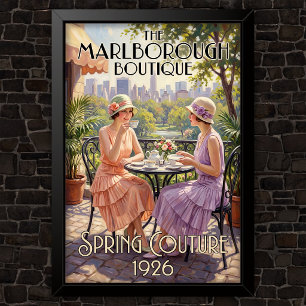 1920s Vintage Fashion Advertising Poster