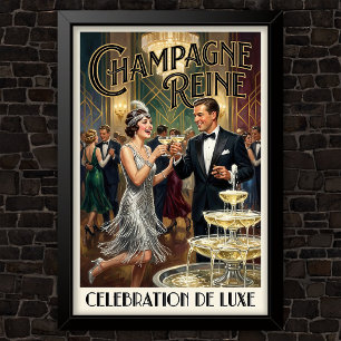 1920s Vintage Fashion Advertising Poster