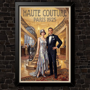 1920s Vintage Fashion Advertising Poster