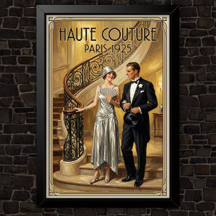 1920s Vintage Fashion Advertising Poster