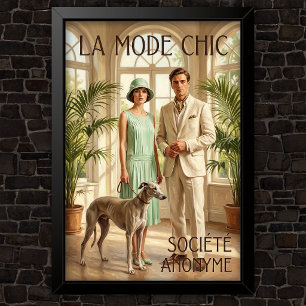 1920s Vintage Fashion Advertising Poster
