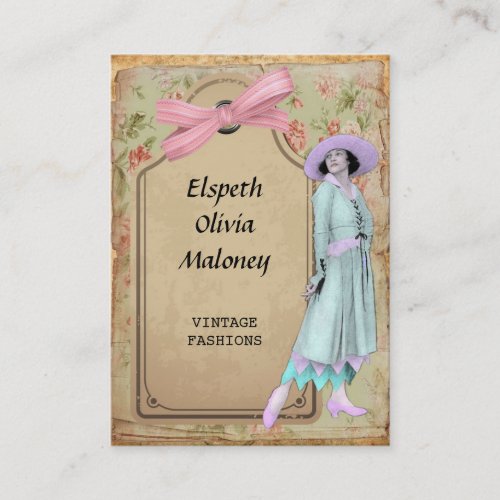 1920's Vintage Fashion Business Business Card Templates
