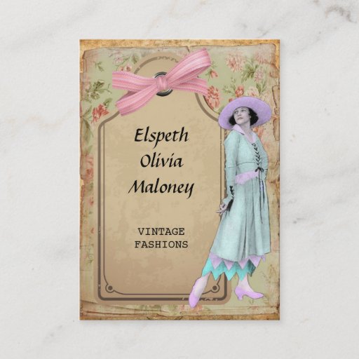 Customizable 1920's Vintage Fashion Business Business Card Templates