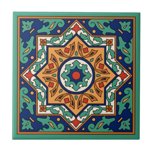 1920s Vintage Malibu Potteries Design Ceramic Tile