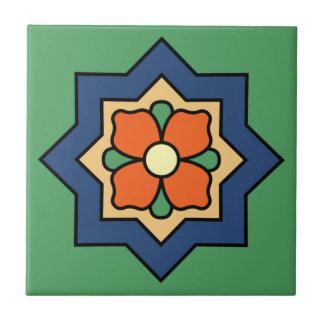 1920s Vintage Malibu Potteries Design Ceramic Tile
