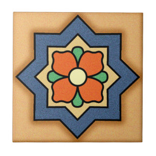 1920s Vintage Malibu Potteries Design Ceramic Tile