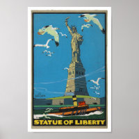 1920's Vintage Statue of Liberty Posterette Poster