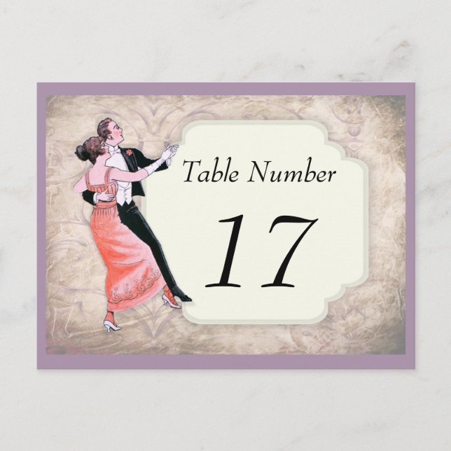 1920's Vintage Table Number Cards (Front)
