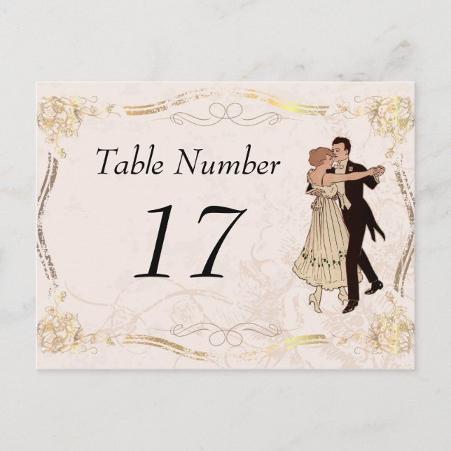 1920's Vintage Table Number Cards (Front)