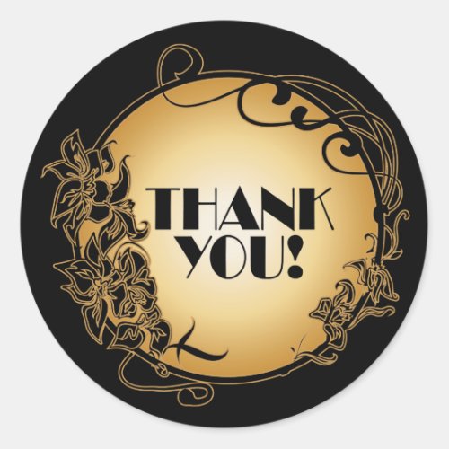 1920s Vintage Thank You Stickers