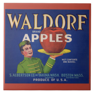 1920s Waldorf Apples crate label Ceramic Tile