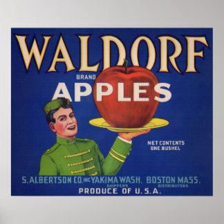 1920s Waldorf Apples crate label print