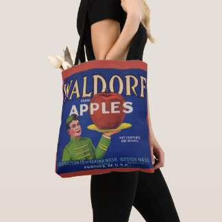 1920s Waldorf Apples crate label print Tote Bag