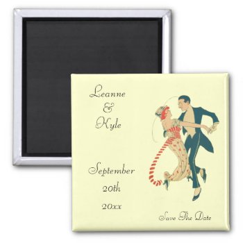 1920's Wedding Save The Date Magnet by VintageFactory at Zazzle