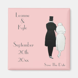 1920's Wedding Save The Date Magnet