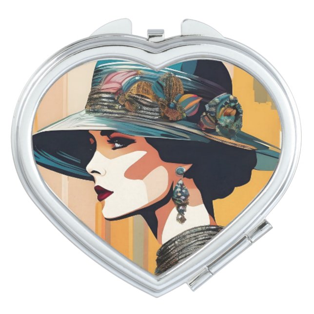 1920s Woman Compact Mirror (Front)