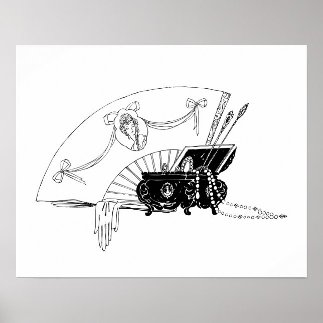 1920's Women's Accessories Ad Art Poster (Front)