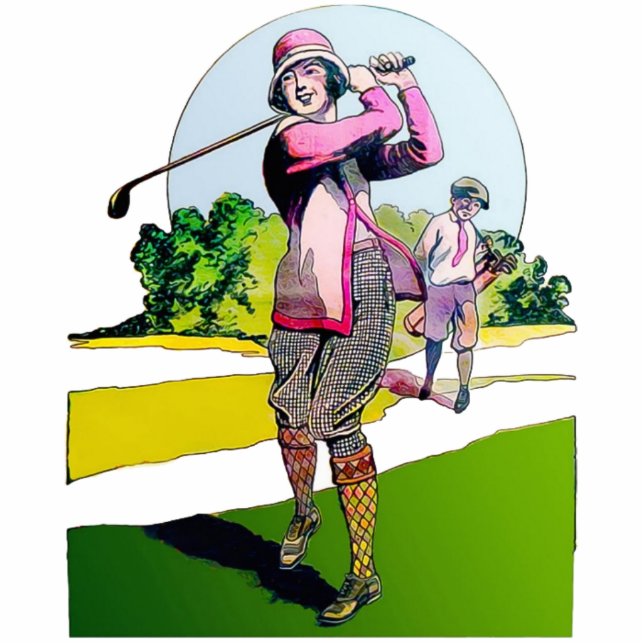 1920's Women's Golf Desk Sculpture (Front)
