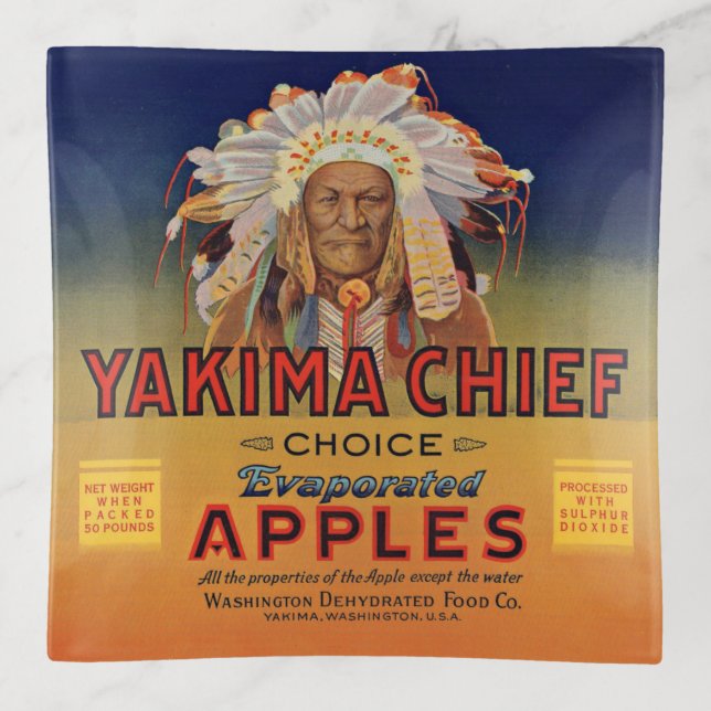 1920s Yakima Chief Evaporated Apples label Trinket Tray (Front)