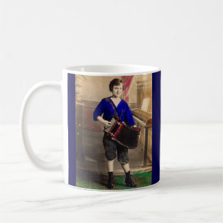 1920s young lady accordionist RPPC Coffee Mug