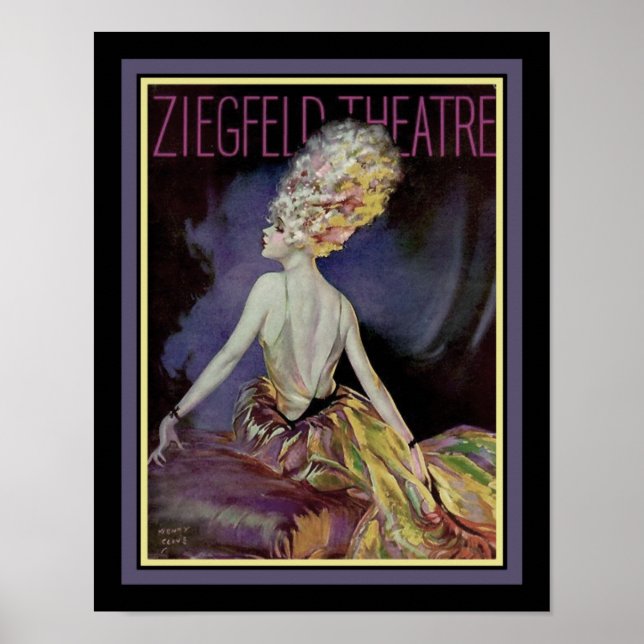 1920's Ziegfeld Theatre by Henry Clive Poster (Front)