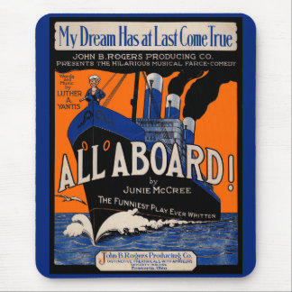 1921 All Aboard sheet music Mouse Pad