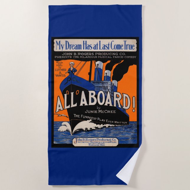 1921 All Aboard sheet music print (Front)