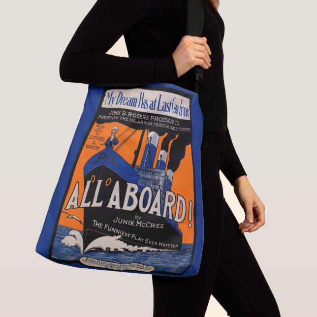 1921 All Aboard sheet music print Crossbody Bag (Close Up)