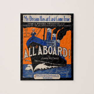 1921 All Aboard sheet music print Jigsaw Puzzle