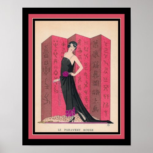 1921 Art Deco Paris Fashion Pochoir Poster