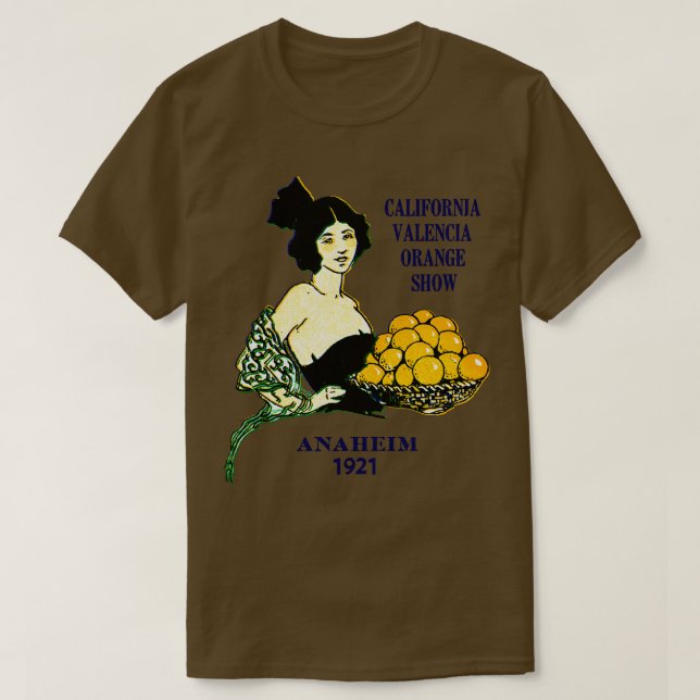 1921 California Valencia Orange Show T-Shirt (Design Front)