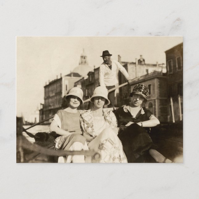 1921 Girlfriends in Venice Postcard (Front)