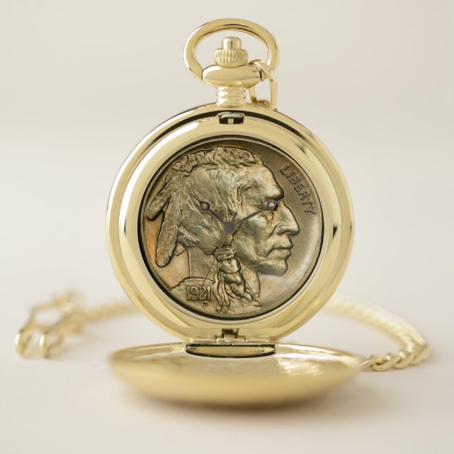 1921 Indian Head Nickel Pocket Watch (Inside)