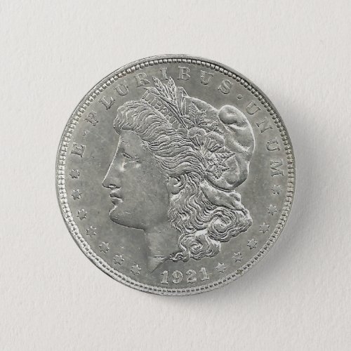 1921 Morgan Silver Dollar Button