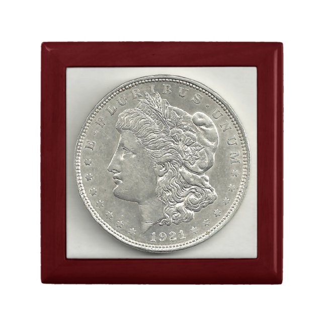 1921 Morgan Silver Dollar Gift Box (Front)