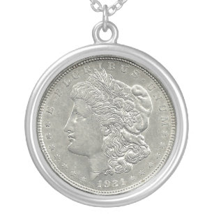 1921 Morgan Silver Dollar Necklace | Zazzle