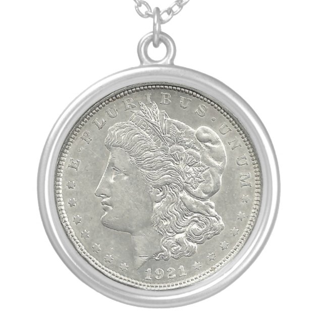 1921 Morgan Silver Dollar Necklace | Zazzle