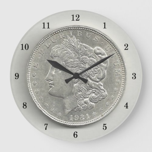 1921 Morgan Silver Dollar Wall Clock