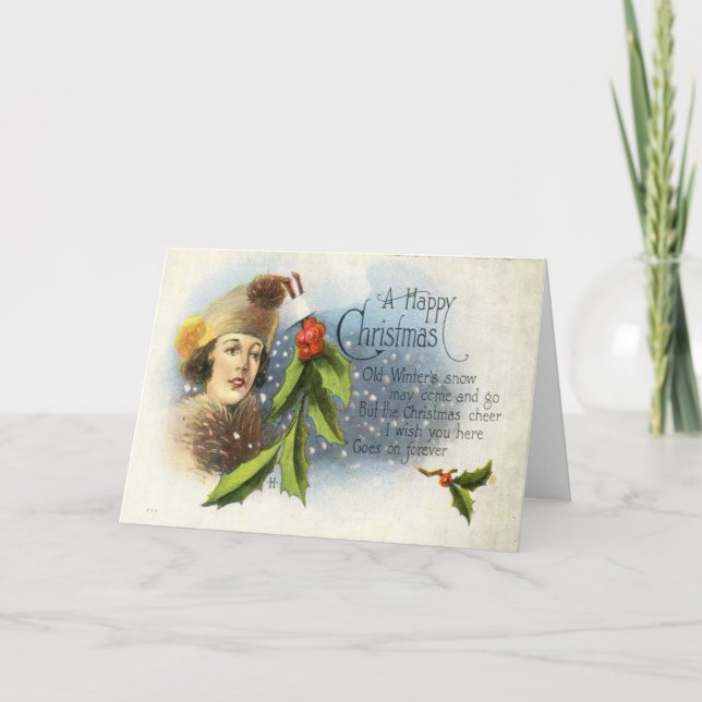 1922 A Happy Christmas Holiday Card (Front)