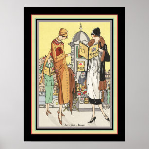 1922 Art Deco Fashion Illustration Poster