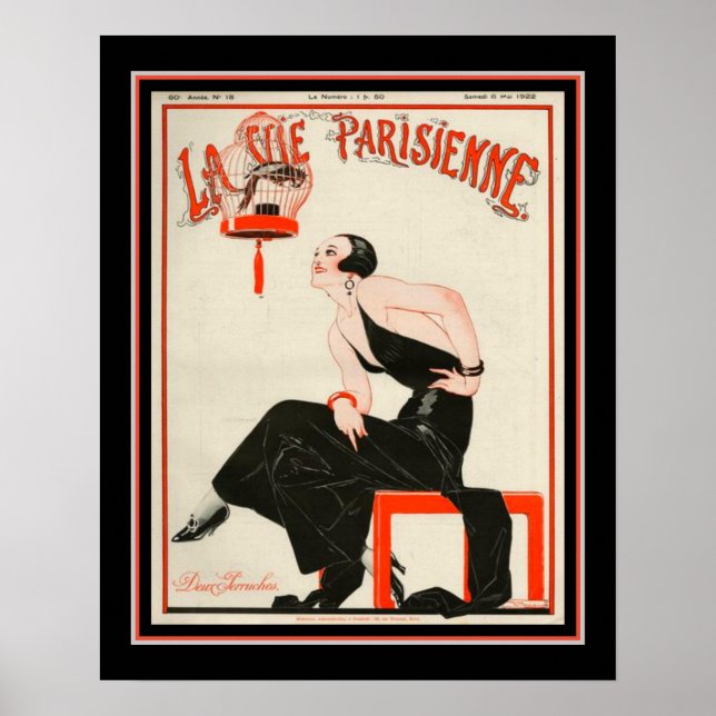 1922 Art Deco La Vie Parisienne Poster (Front)