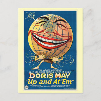 1922 film Up and at 'Em Postcard