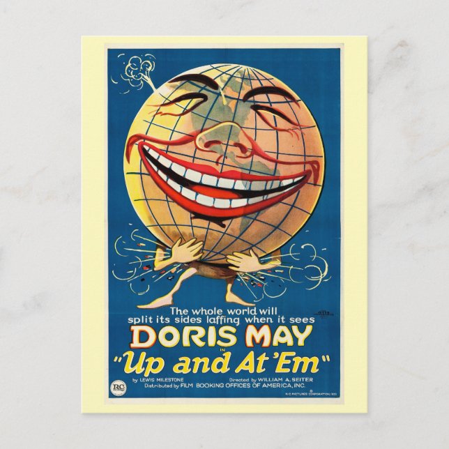 1922 film Up and at 'Em Postcard (Front)