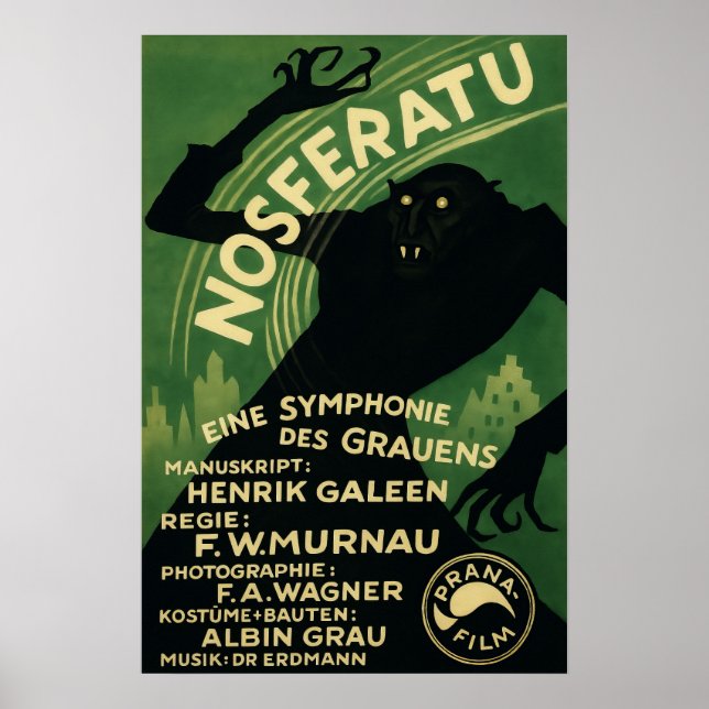 1922 Nosferatu Classic Silent Film Reimagined Poster (Front)